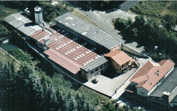 Veduta aerea dello stabilimento Natale Sestini a Stia